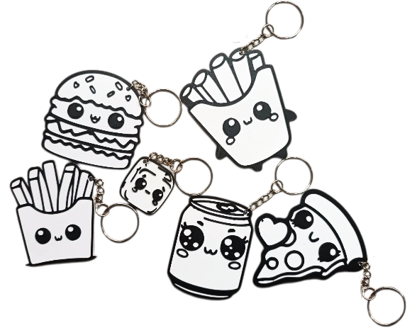 Chaveiros de Alimentos Chibi