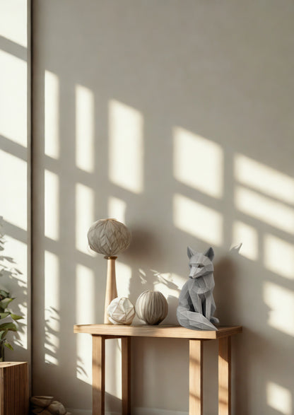 Estatueta de Raposa em Low Poly