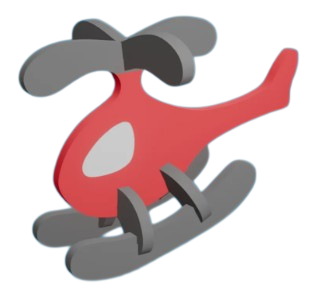 Cartão de Helicóptero para Montar