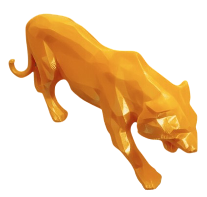 Estatueta de Tigre em Low Poly