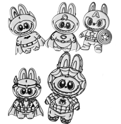 Heróis Labubu para Colorir