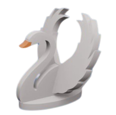 Cartão de Cisne para Montar
