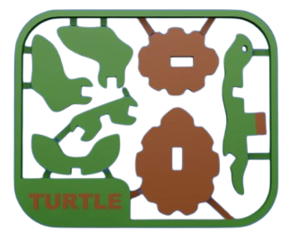 Cartão de Tartaruga para Montar