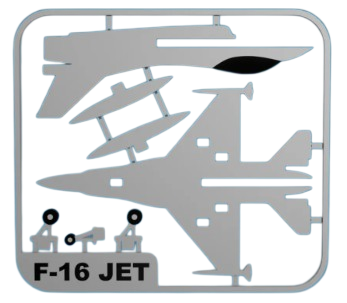Cartão de Jato F-16 para Montar