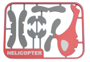 Cartão de Helicóptero para Montar